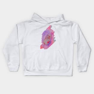 Peaceful Mermaid in Watercolor Kids Hoodie